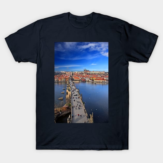 Charles' bridge - Mala Strana - Prague Castle T-Shirt by Cretense72